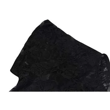 Nemidor Women's Scooped Neckline Floral lace Top Plus Size Cocktail Party Midi Dress