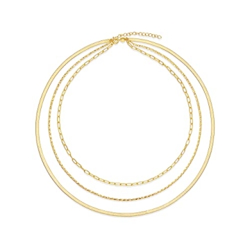 Layered 14K Gold Plated Necklace Set for Every Occasion