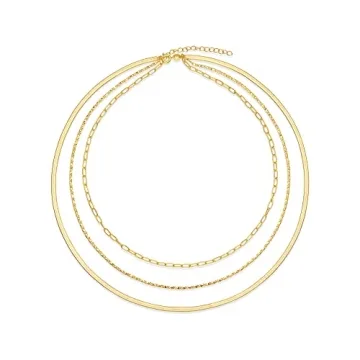 Layered 14K Gold Plated Necklace Set for Every Occasion