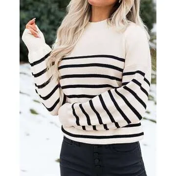 ZESICA Women's Turtleneck Lantern Sleeve Sweater