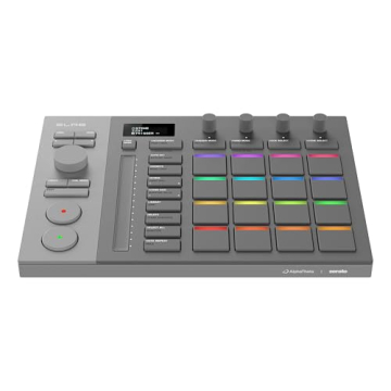 AlphaTheta SLAB MIDI Controller — Unlock Serato Studio, Multi-Function Dial, 16 Velocity Pads, Tou...