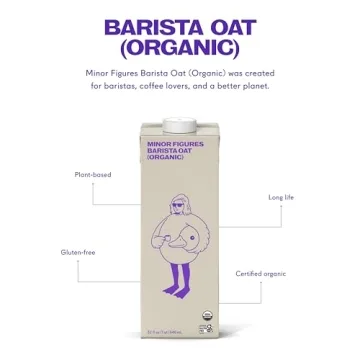 Minor Figures Organic Oat Milk - Barista Quality - Vegan - 32 Oz - 6 Pack