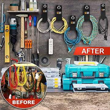 15PCS Heavy Duty Storage Straps Garage Organization Tool Organizers and Storage Fastening Straps Cor...