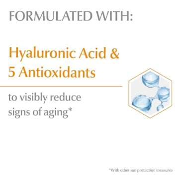 Eucerin Sun Age Defense SPF 50 Face Sunscreen Lotion, Hypoallergenic, Fragrance Free Sunscreen SPF 50 with Hyaluronic Acid, 2.5 Fl Oz Bottle