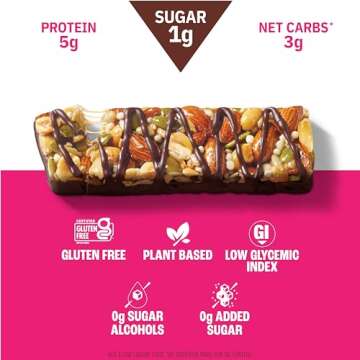 Munk Pack Keto Snack Bars, Sea Salt Dark Chocolate - Low Carb Nut Bar with 5g Protein, 1g Sugar with Allulose - Gluten Free & Low Glycemic - 12 Count