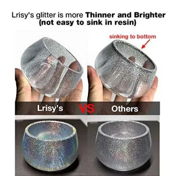 Lrisy Holographic Extra Fine Glitter Powder - 140g Craft Glitter for Arts