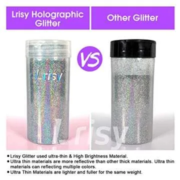 Lrisy Holographic Glitter Powder for Craft and DIY
