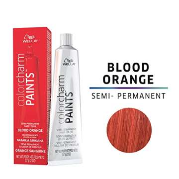 COLORCHARM Paints Semi-Permanent Hair Dye for Temporary Hair Color| Intermixable Shades| Blood Orang...
