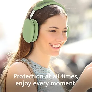 Silicone Case Cover for AirPods Max Headphones,Ear Pad Case Cover/Ear Cups Cover/Headband Cover for AirPods Max (USB-C/Lightning)(2024/2020),Accessories Silicone Protector for Apple AirPods Max, Green