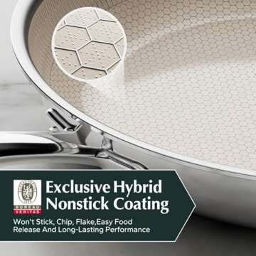 Redchef Non Stick Frying Pan - 10 Inch Hybrid Ceramic Skillet, Durable & Non-Toxic