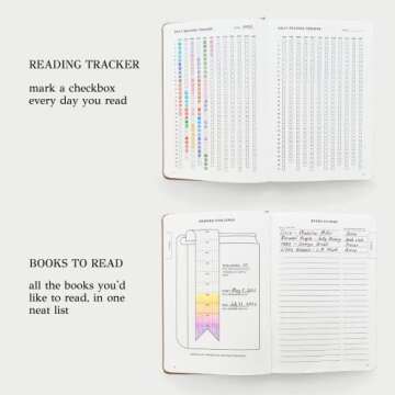 KUNITSA CO. Reading Journal for Avid Readers (104 reviews). Gift for Book Lovers. Review and Track Your Reading (Blush, Avid Reader Edition)