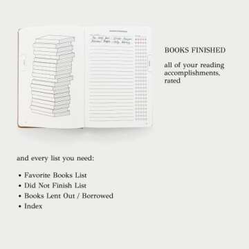 KUNITSA CO. Reading Journal for Avid Readers (104 reviews). Gift for Book Lovers. Review and Track Your Reading (Blush, Avid Reader Edition)