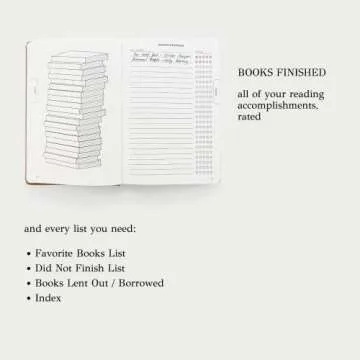 KUNITSA CO. Reading Journal for Avid Readers (104 reviews). Gift for Book Lovers. Review and Track Your Reading (Blush, Avid Reader Edition)