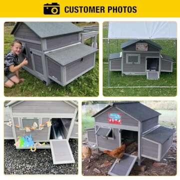 Aivituvin Chicken Coop - Large Nesting Boxes for Outdoor Poultry