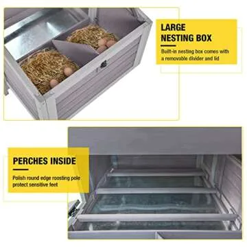 Aivituvin Weatherproof Chicken Coop with Nesting Boxes