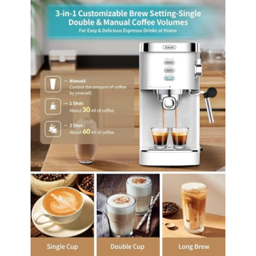 Gevi Espresso Machine 20 Bar High Pressure For Home