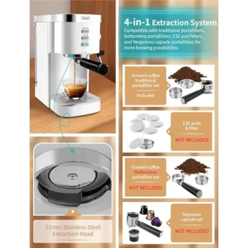 Gevi Espresso Machine 20 Bar High Pressure For Home