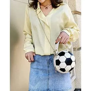 Stylish QZUnique Soccer Ball Cross Body Bag for Women