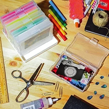 novelinks 5x7 Transparent Photo Storage Boxes - 12 Pack