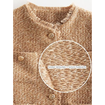 Stylish Hathne Women's Tweed Blazer with Pockets