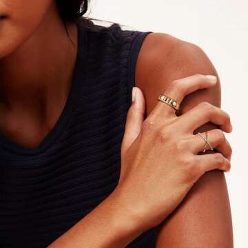 Stylish AllenCOCO 14k Gold Plated Chunky Ring for Everyone