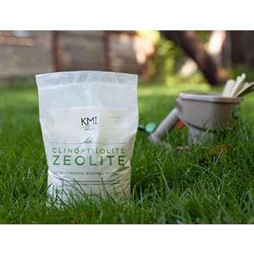 KMI Zeolite Powder, 100% Natural Soil Amendment for Farming, Gardening, Golf Courses, Turfgrass- US MESH- (5lb) Bag