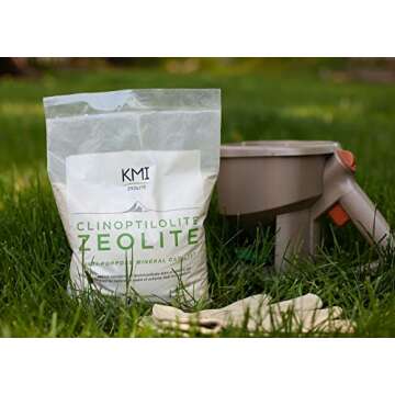 KMI Zeolite Powder, 100% Natural Soil Amendment for Farming, Gardening, Golf Courses, Turfgrass- US MESH- (5lb) Bag
