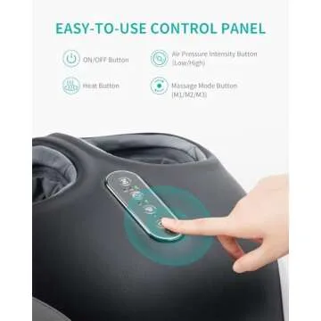 Nekteck Foot Massager Machine with Heat, Deep Kneading Shiatsu Foot Massager with Air Compression, Soothe Muscles, Multiple Massage Modes & Adjustable Intensity Christmas Gifts for Her & Him