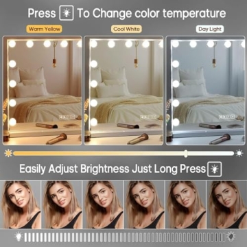 Fenair Vanity Mirror with Lights and Bluetooth Speaker