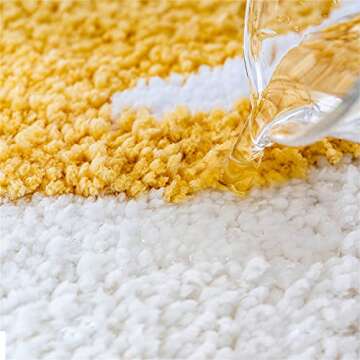 Ankah Bath Mat Cute Rug Non Slip for Bathroom, Absorbent, Extra Soft, Adorable Design, 22" x 30", Poached Eggs