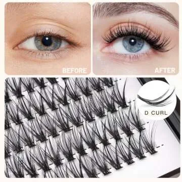 Bodermincer 30D Cluster Lashes, 240pcs for DIY Glam