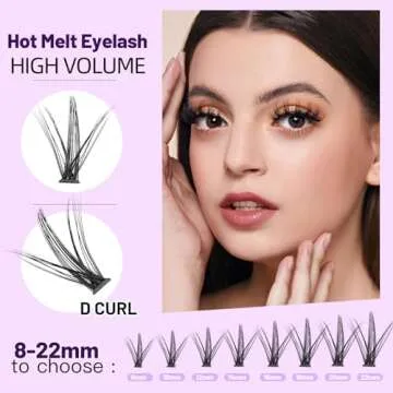 Bodermincer 30D Cluster Lashes, 240pcs for DIY Glam