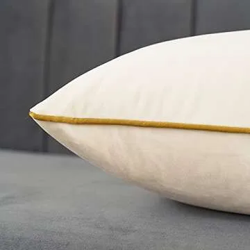 Avigers 24 x 24 Inches White Solid Cushion Case Luxury Modern Square Throw Pillow Cover Decorative Pillow for Couch Living Room Bedroom Car 60 x 60cm