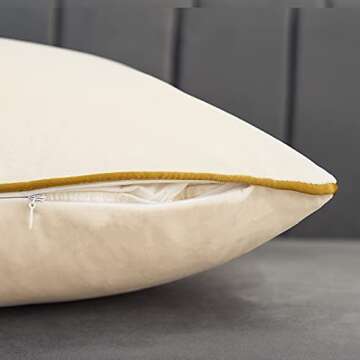 Avigers 24 x 24 Inches White Solid Cushion Case Luxury Modern Square Throw Pillow Cover Decorative Pillow for Couch Living Room Bedroom Car 60 x 60cm