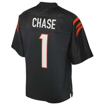 NFL PRO LINE Men's Ja'Marr Chase Black Cincinnati Bengals Replica Jersey