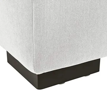 Amazon Brand – Stone & Beam Lauren Down Filled Oversized Ottoman with Hardwood Frame, 46.5"W, Pearl