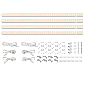 Barrina Grow Lights for Indoor Plants - Full Spectrum, 2ft 40W (4 x 10W)