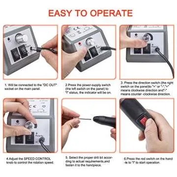 Electric Nail Drill - Professional 20,000RPM Low Noise Nail Machine