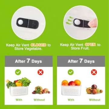 LUXEAR 5PCS Produce Storage Containers for Freshness