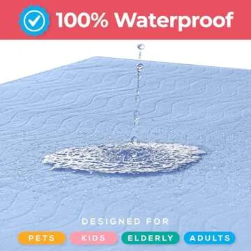 Utopia Bedding Washable Underpads 34" x 36" (Pack of 4), Waterproof Reusable Heavy Absorbency Incontinence Bed Pads for Adults, Kids, Elderly and Pets, Bedwetting Pads for Sofa and Couch (Blue)