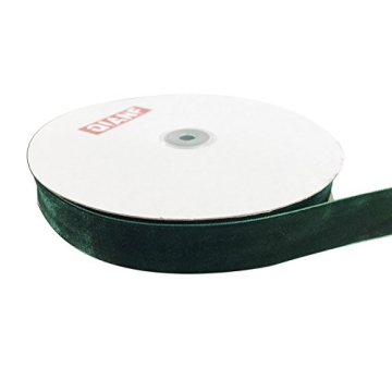 QIANF Vintage Green Velvet Ribbon for Crafting and Gifts