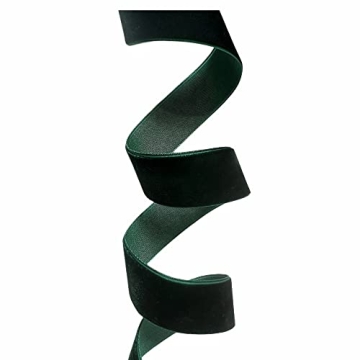 QIANF Vintage Green Velvet Ribbon for Crafting and Gifts