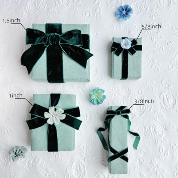 QIANF Vintage Green Velvet Ribbon for Crafting and Gifts