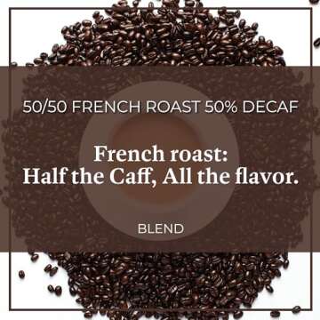 The Bean Organic Coffee Company Half Caff French Roast