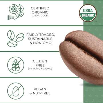 The Bean Organic Coffee Company Half Caff French Roast