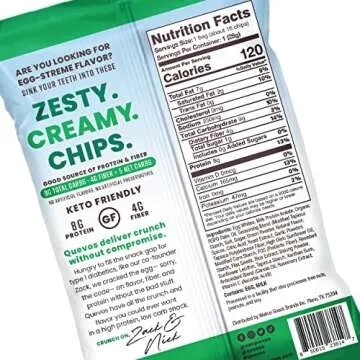 Buy Quevos Sour Cream & Onion Protein Chips Online