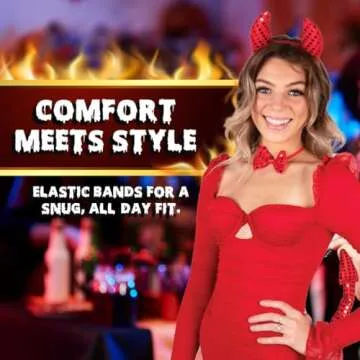 Kangaroo Tail and Bow Sequin Devil Set for Halloween