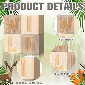 Woodland Nursery Decor Wooden Shelf Blocks for Kids