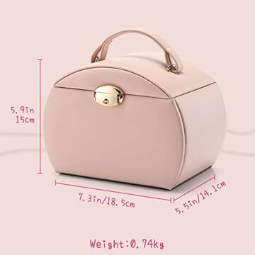 Vlando Kids Musical Jewelry Box for Girls with Drawer, Music Box with Ballerina and Stickers for Birthday Bedroom Decor, Gifts for Girls Kids - Pink