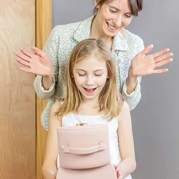 Vlando Kids Musical Jewelry Box for Girls with Drawer, Music Box with Ballerina and Stickers for Birthday Bedroom Decor, Gifts for Girls Kids - Pink